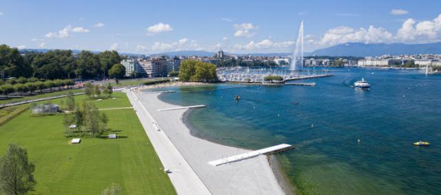Stadt Genf eröffnet neuen Eaux-Vives Strand am Genfersee