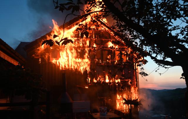 Degersheim: Brand eines Einfamilienhauses