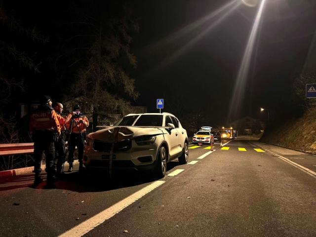 Auto kollidiert mit Fussgänger auf Wasserfluhstrasse in der Schweiz – Schwere Verletzungen und hoher Sachschaden
