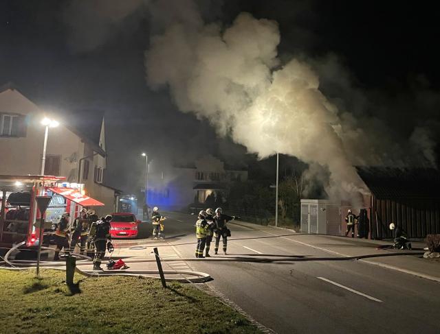 Hugelshofen: Brand in Schuppen