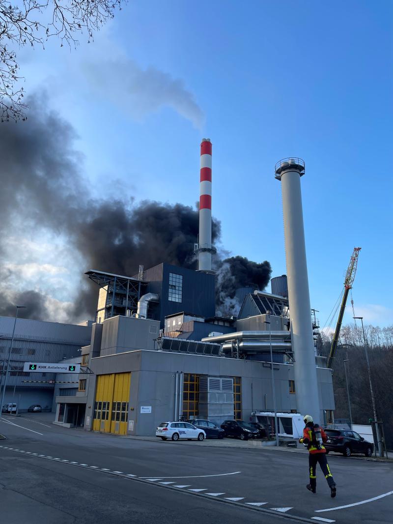 St.Gallen: Brand bei Kehrichtheizkraftwerk