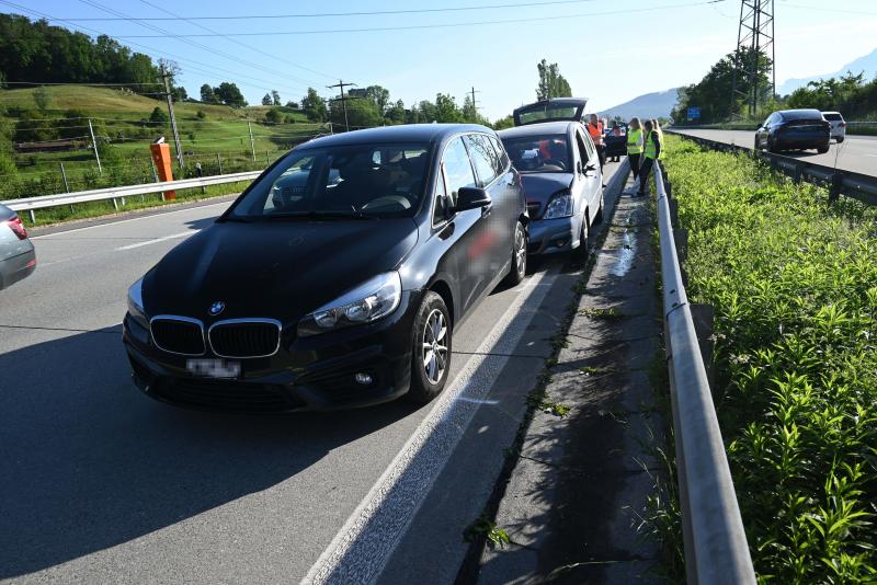 Rüthi: Auffahrunfälle auf der Autobahn