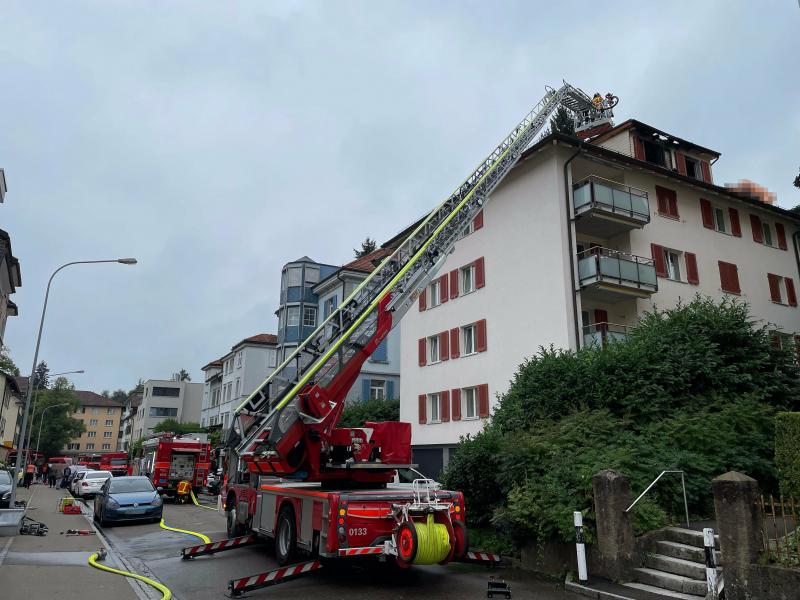 St.Gallen: Brand in Dachwohnung