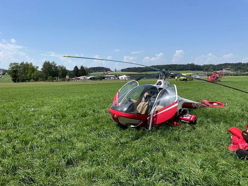Zwei Personen bei Helikopterabsturz in Epagny verletzt