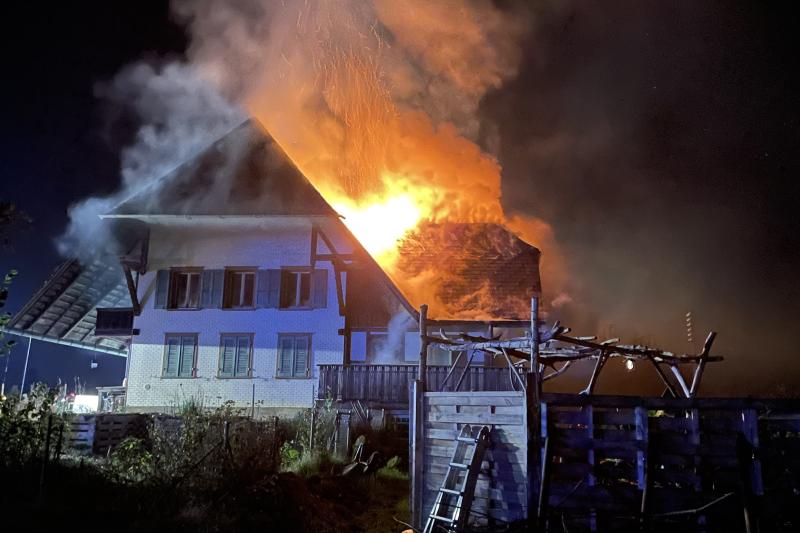 Oberönz: Brandausbruch in einem Einfamilienhaus
