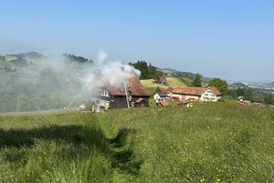 Brand eines Wohnhauses in Niederteufen