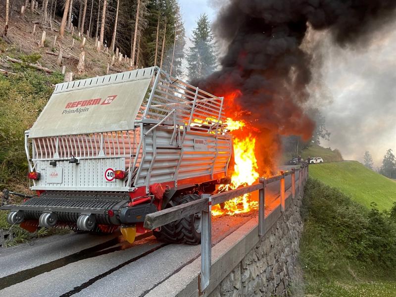 Schiers: Landwirtschaftliches Fahrzeug ausgebrannt