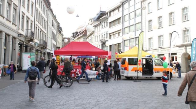 Mobilitätsmarkt in St.Galler Innenstadt: Spiele und Informationen