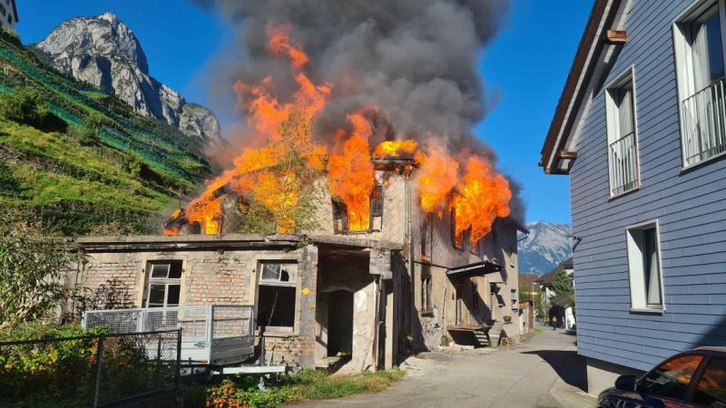 Mels: Brand in leerstehender Mühle